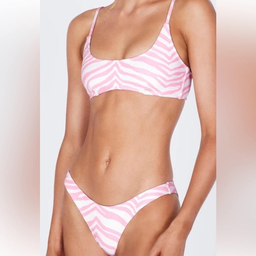 Triangl zebra print pink bikini